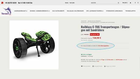 Expositor de puntos de fidelidad con el artículo