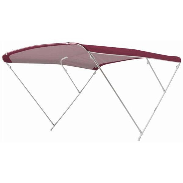 Toldo Bimini / toldo parasol ELEGANCE con 3 arcos / altura 115 cm - anchura 150 cm rojo