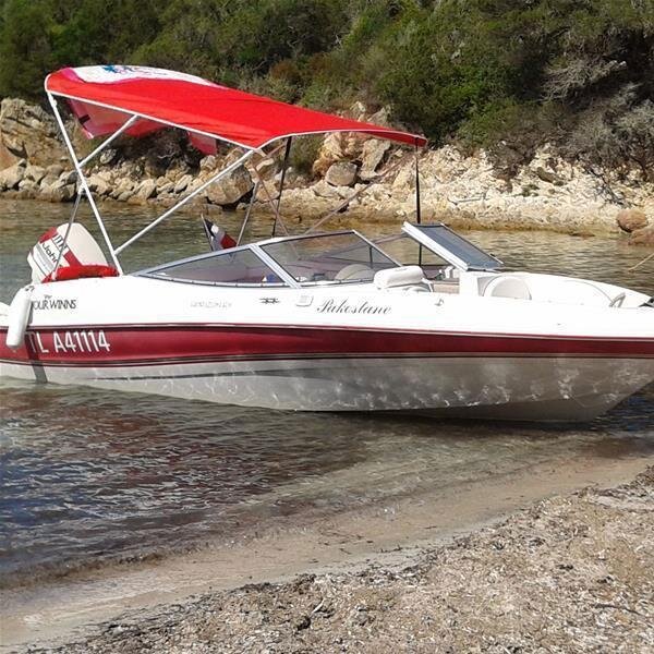 Bimini-Top ELEGANCE with 3 arches / height 140 cm - width 200 cm yellow