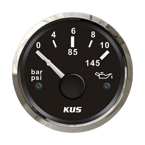 Indicador de presión de aceite KUS 0-5 bar - negro