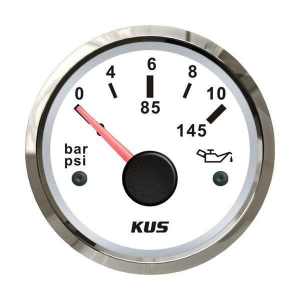 Indicador de presión de aceite KUS 0-5 bar - blanco