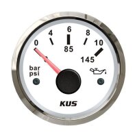Indicador de presi&oacute;n de aceite KUS 0-10 bar - blanco