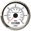 Velocímetro GPS KUS con indicador analógico de velocidad y rumbo digital