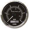 Velocímetro GPS KUS con indicador de velocidad y rumbo de 0 a 15 nudos/27 km/h - negro