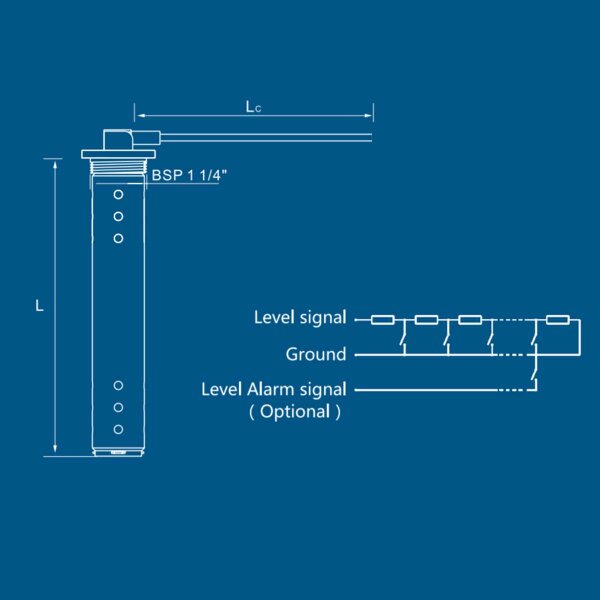 KUS S3H holding tank level sensor 30 cm
