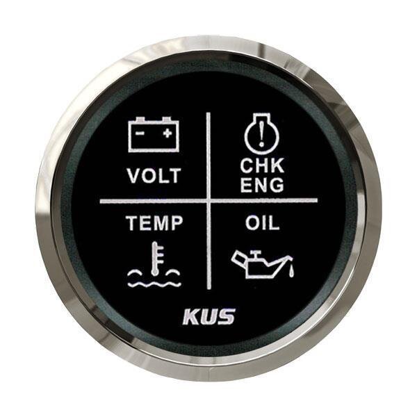 Indicador de alarma cuádruple KUS - negro