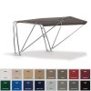 Toldo bimini / toldo parasol FRONT SUPERIOR con soporte para equipos BARCA - Ancho 200 cm / Altura 130 cm - Oyster (5030)