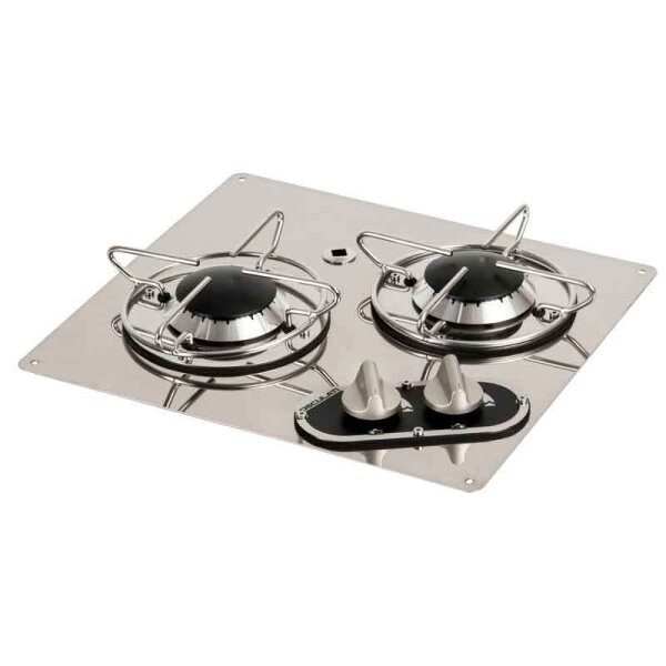 Placa de cocción de 2 fuegos 350 x 320 mm
