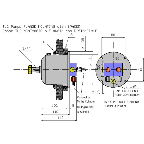 Hydrodrive Dirección hidráulica MF255WTS-TDF para motores fueraborda de hasta 350 CV (motor doble)