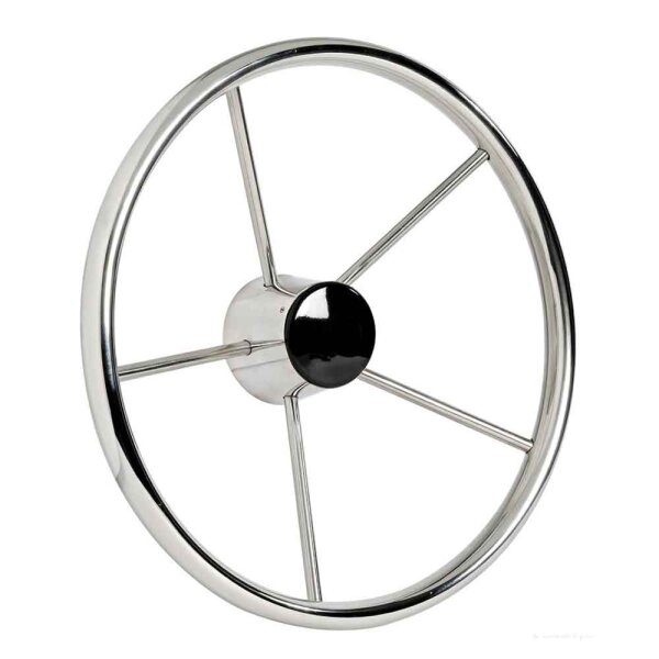 Timón con 5 radios - acero inoxidable (Ø 420 mm)